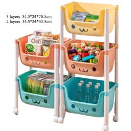 Carrinho de armazenamento multicamadas, estante, lanche, brinquedos, organizador de armazenamento de artigos diversos, banheiro, cozinha, entrada, acessórios para casa - Image 6