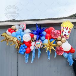 Alumínio Foil Balões Kit para Decorações de Festa de Aniversário, Palhaço Tema, Arco do Palhaço, Vermelho, Azul, Amarelo, Guirlanda, Pipoca Bolas, Circo, 126Pcs - Image 4