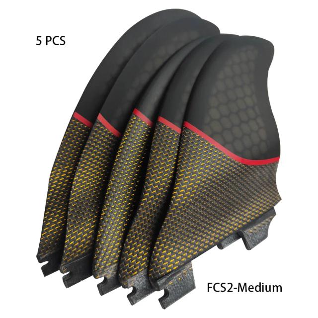 Quilha FCS 2 Wave Conjunto de 4 Fibra de Vidro Epóxi Favo de Mel Médio