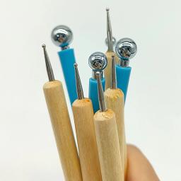 Aço inoxidável cerâmica arte ferramentas, forma de barra pílula, liso polímero argila Shaping vara, textura fazendo, escultura modelagem ferramenta, 4pcs por conjunto - Image 2