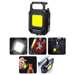 LED Mini Keychain Light, XPE Pocket Work Light, Lanterna COB, USB recarregável, Lanterna de emergência para camping ao ar livre e pesca - Image 5