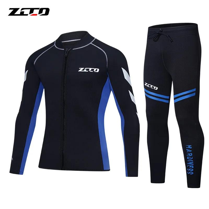 Fato de Mergulho Neoprene Long Sleeves, Snorkeling, Natação, Drifting, Surf, Desportos Aquáticos, 1 Peça Desgaste, Protetor Solar, 3mm - Image 1