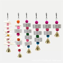 Suprimentos de pássaros do osso, colorido, não-tóxico, natural e divertido, natural, vibrante, pedra vulcânica, brinquedo, suprimentos, 11-20cm - Image 2