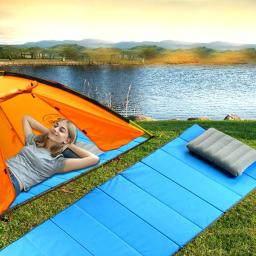 Acampamento ao ar livre almofada de dormir acampamento esteira cama dobrável portátil dobrável acampamento caminhadas colchão compacto viagem dormir almofada quente - Image 3