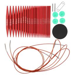Agulhas De Tricô Set Vários Tamanhos Disponíveis Circular destacável Intercambiáveis Knitting Needles Kit Crochet com Saco De Armazenamento - Image 3