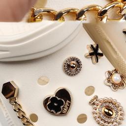 Applique Metal Toe Shoe Charms Set para Mulheres e Meninas, Acessórios de Sapato, Sheen Flowers, Sandália Ornamentos, 13Pcs - Image 3
