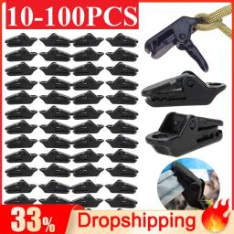 10-100 pces vendendo tendas toldo vento corda braçadeira toldos tendas de plástico acessórios acampamento ao ar livre à prova de vento tenda clipe de crocodilo - Image 1