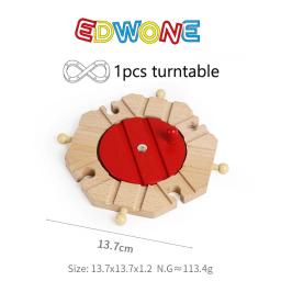 Trilho de trem de madeira acessórios ferroviários forma múltipla crossroads bifurcado pista expansão apto para marca trilhos de madeira brinquedos - Image 3