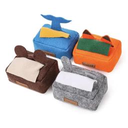 Brinquedos portáteis laváveis para animais de estimação, Esconder e procurar caixa de tecido, Snuffle Dog Toy - Image 5