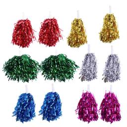 12 PCS Acessórios de futebol Poms de futebol Cheer Pompons Flash Bulk Criança Cheerleader - Image 2