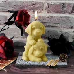 3D Dog Stacking Boneca Vela Molde, Resina Fazendo Moldes, Gesso Ice Cube Baking Mold, Molde de Vela Perfumada, Filhote de cachorro bonito - Image 4