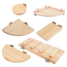 1pc animal de estimação pássaro papagaio plataforma de madeira suporte rack brinquedo hamster ramo poleiros para gaiola de pássaros brinquedos 3 tamanhos pet station board - Image 1