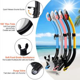 Freestyle de mergulho duplo com snorkel, prova de ondas, acessórios dobráveis, úmido e totalmente seco, alta qualidade - Image 2