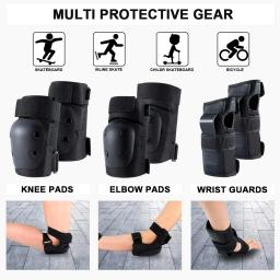 Joelho cotovelo almofadas para adultos e crianças, guardas, engrenagem protetora, skate, ciclismo, patinação, ciclismo, esportes ao ar livre, 6pcs - Image 4
