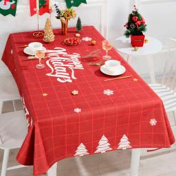 mesa toalha de mesa Ins vento festa de natal pano arte toalha de mesa impermeável e à prova de óleo do agregado familiar festa de férias decoração acessórios mesa esteira - Image 5