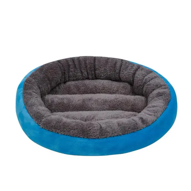Cama Aconchegante com Almofada de Pelúcia para Cães Pequenos e Gatos - Cama Redonda Ideal para o Inverno