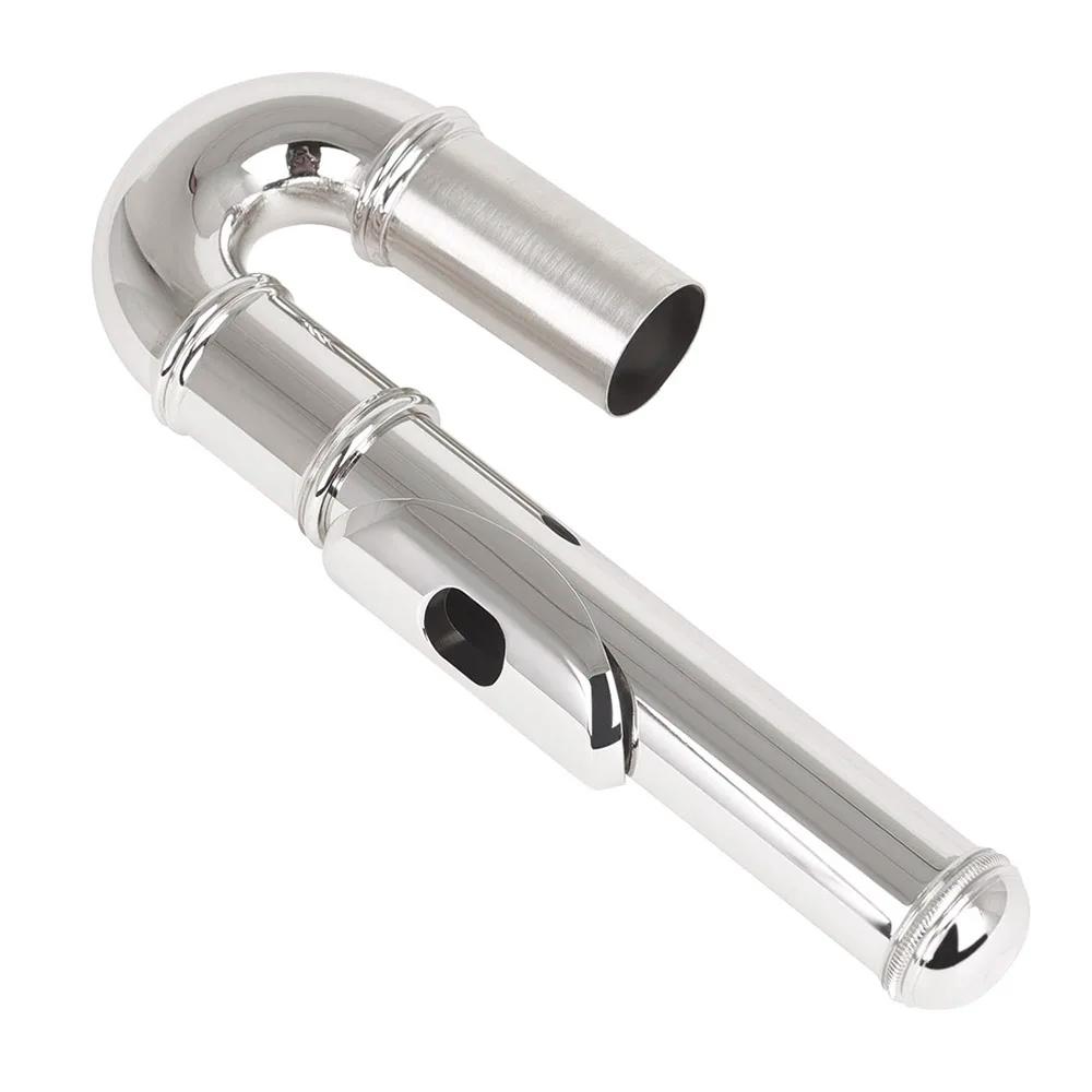Profissional flauta bocal de bronze branco niquelado flauta dobrar woodwind instrumento peças para iniciantes acessórios opcionais - Image 1