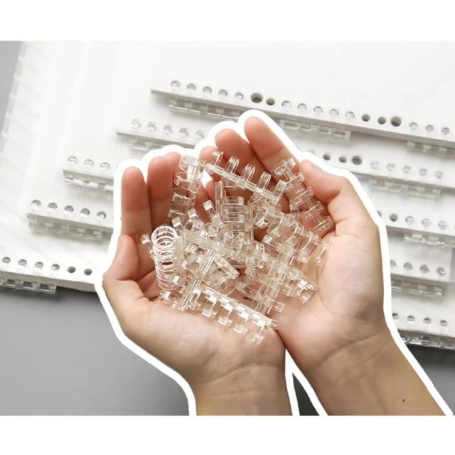 Anel de Substituição Durável para Fichários e Scrapbooks - Conjunto com 5 Anéis para Organizar Folhas Soltas e Documentos