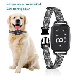 Cão elétrico inteligente treinamento colar ultra-sônico ip 67 à prova dwaterproof água parar barking coleiras usb recarregável anti casca para o cão de estimação - Image 1