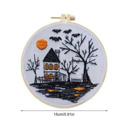 Avançado Kit Bordado Outono para Adultos, Mão Criativa Bordados, Acessórios Engraçados Do Dia Das Bruxas, Spooky - Image 5