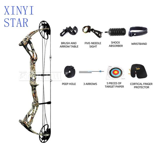 Arco Composto Ajustável 30-60lbs Kit Tiro com Arco para Adultos