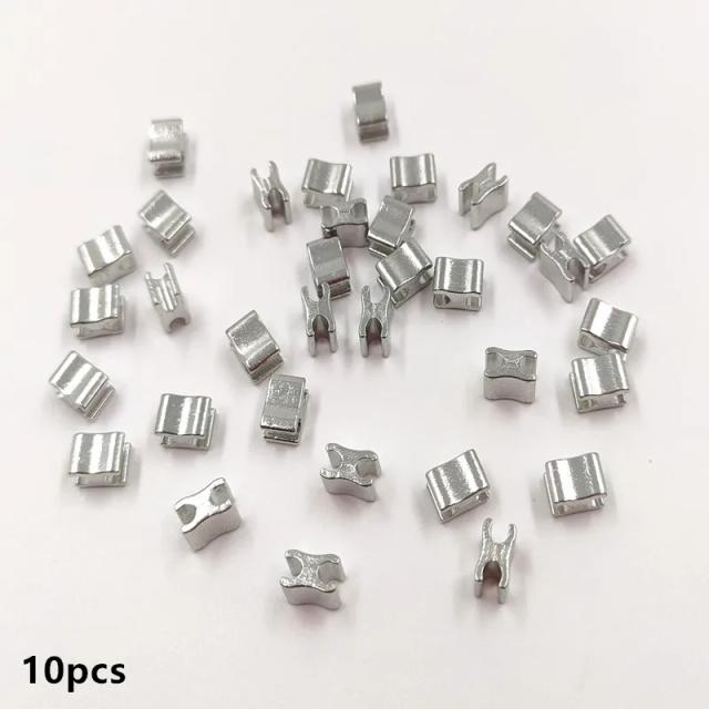 Abertura Zipper em Metal com Up Stopper e End, Alta Qualidade, Formato em U - Kit DIY para Costura de Roupas e Acessórios (3#, 5#, 8#, 10 peças)