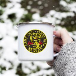 Cobra_kai criativo esmalte caneca de café karate kyokushin copo de água acampamento acampamento festa cerveja bebida caneca de leite melhor presente - Image 3