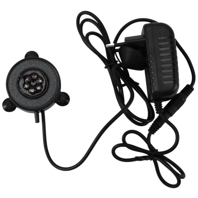 Luz LED para Aquário com Bolha de Ar, Cortina de Ar para Tanque de Peixes com Disco de Pedra em 6 Cores