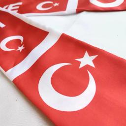 Poliéster impresso cetim bandeira cachecol, esportes cachecol, Turquia e turcos fãs uso, pescoço urdidura - Image 6