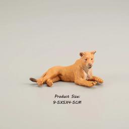 Leão estatueta brinquedo animais figuras leonet leoa selva estatuetas animais selvagens figura de ação crianças brinquedo brinquedos de plástico crianças presentes - Image 4