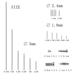 49 pçs/set tenor sax saxofone peças de reparo instrumento vento kit ferramenta reparo parafuso rosca haste cônica prego saxofone acessórios - Image 6