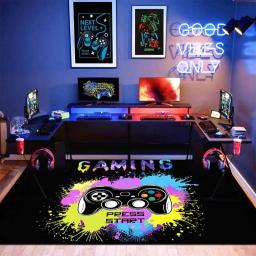 Tapete de área grande antiderrapante para controlador de jogador, gamepad padrão, tapete macio, quarto de jogo, decoração de casa - Image 1