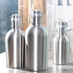 Grande capacidade 1/2l garrafa de aço inoxidável premium fermentação caseira cerveja growler balanço seguro crescer cerveja topo para ao ar livre - Image 5