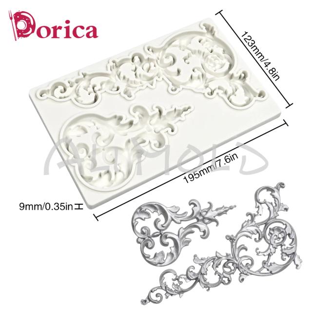 Molde Silikon Retro para Chocolates e Fondant: Ferramenta DIY de Decoração de Bolos e Argila de Resina
