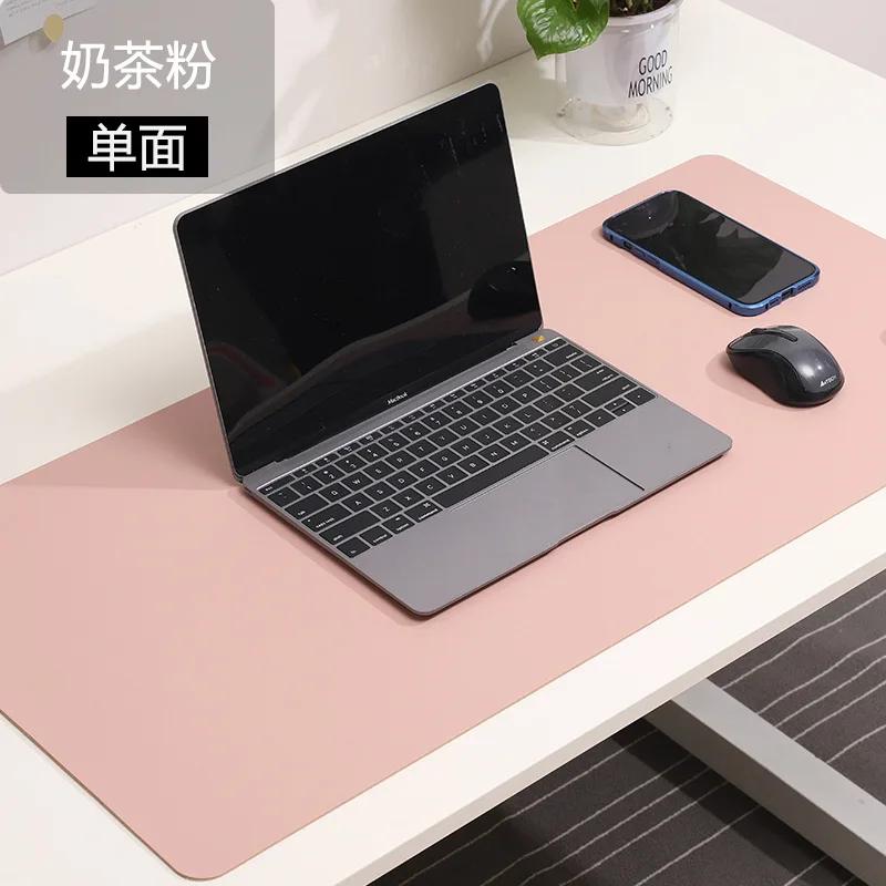 Tapete de mouse branco portátil, grande, para jogos, à prova d'água, antiderrapante, camurça pu, tapete de mesa, teclado de computador - Image 1