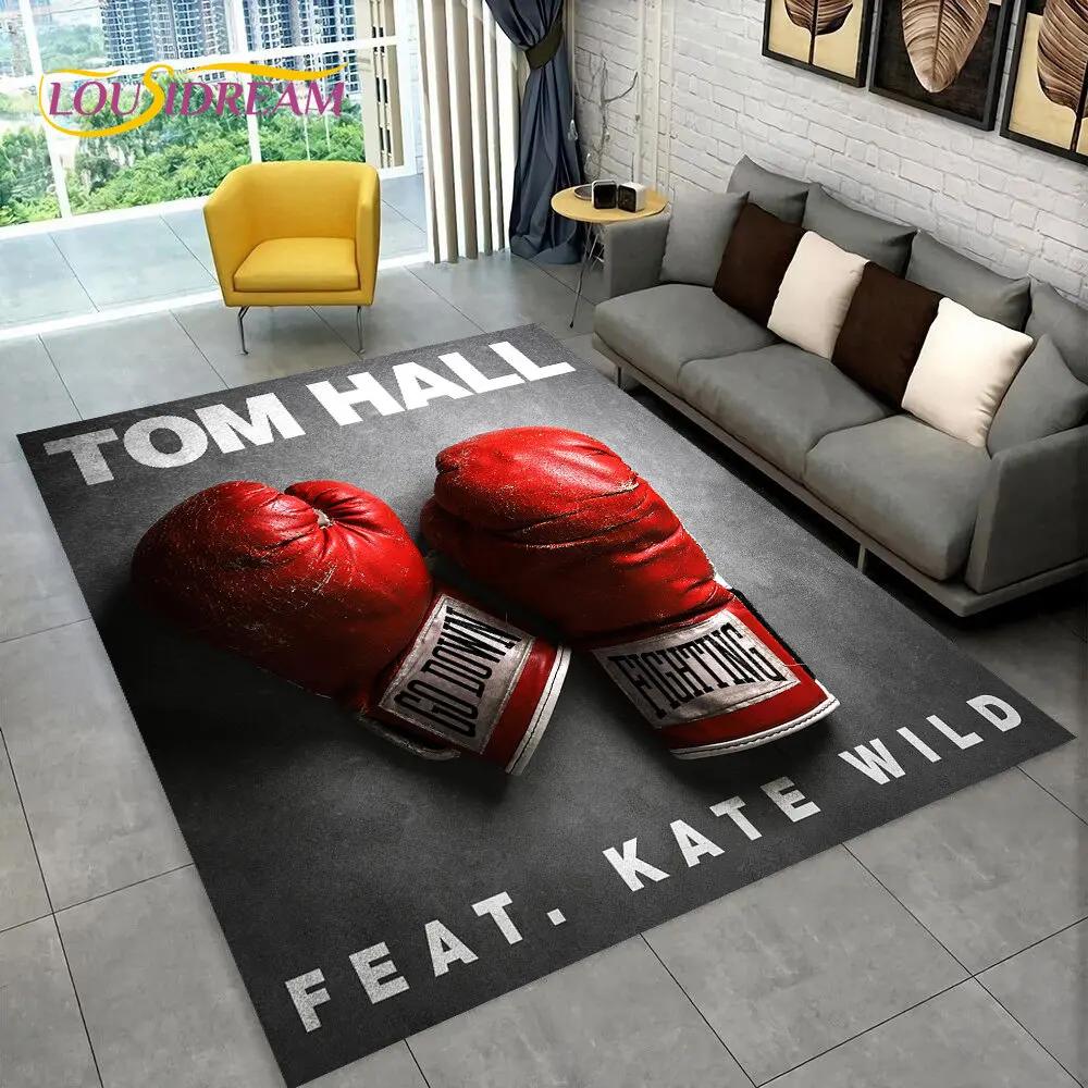 3D luvas de boxe boxer luta área tapete grande, tapete tapete para sala de estar quarto sofá capacho decoração, crianças antiderrapante tapete - Image 1