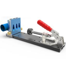 Ajustável bolso Buraco Jig Kit, Punch Locator, Liga de alumínio, Passador Jig, Marcenaria, Carpintaria, DIY Drilling Guide, 9,5 milímetros, 3 Buracos - Image 5