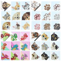 8 pçs/set diy pata pintura diamante marcador cantos livro de couro marca cristal strass diamante arte canto marcadores para adultos - Image 1