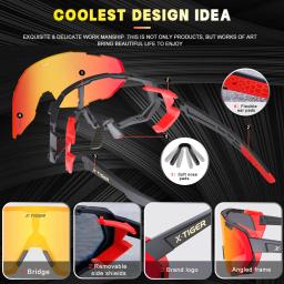 X-TIGER polarizada esportes óculos de sol uv400 bicicleta bicicleta eyewear ciclismo ao ar livre corrida de beisebol pesca óculos de golfe - Image 4