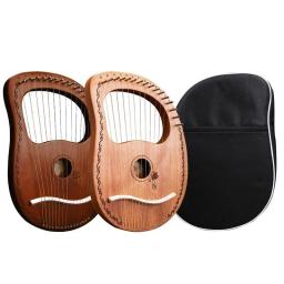 Harpa Lyre Harpa para amigos 16 cordas de metal Lyra com saco, Cordas orquestrais, acústico de mogno resistente - Image 1