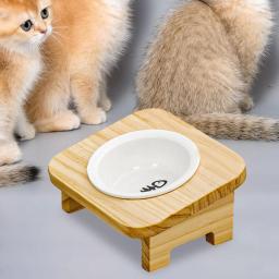 Tigelas Pet Elevadas Portáteis, 15 ° Alimentador De Gato Inclinada, Alimentador De Cerâmica - Image 3