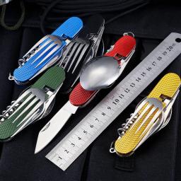 Dobrável Multi-Funcional Conjunto de Acampamento, Faca, Garfo, Colher Combo, Atividades ao Ar Livre, Esportes, Acampamento, Piquenique, Viagens, Mais Recentes - Image 2