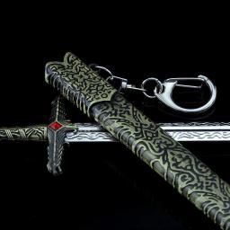 Game of God Metal Espada Chaveiro, Tronos Medievais Modelo de Arma, Coleções de Ornamento, American TV Merchandise, 22cm, 1:6 - Image 6