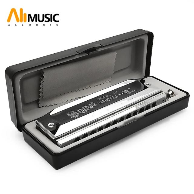 Gaita Cromática C-Tone de Cisne com 12 Furos e 48 Tons para Diversos Instrumentos Musicais