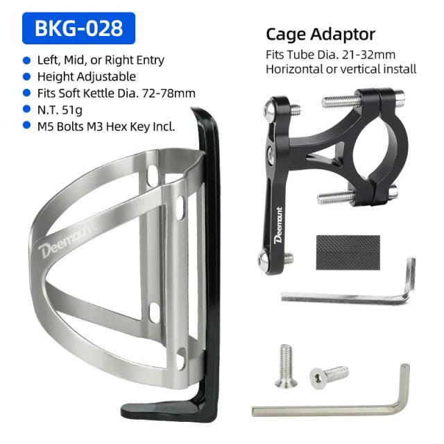 Suporte Ajustável para Garrafa de Ciclismo em Alumínio para MTB e Estrada, 72-78mm