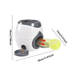 Bola automática jogando máquina para cão, Pet Toys, 2 em 1 lançador de tênis Dispositivo interativo Pet Feeder Toy para cães de todos os tamanhos - Image 5