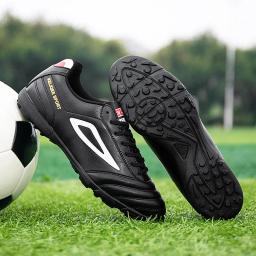 Chuteiras de futebol profissionais para homens, calçados esportivos de couro de alta qualidade, tênis de futebol branco ao ar livre, tênis TF Futsal, Men's Athletic Society - Image 5