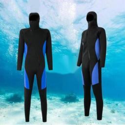 Fato de mergulho para homens, traje de corpo inteiro, manter aquecido, zíper de neoprene, caiaque, natação, esportes aquáticos, rafting, 5mm - Image 2