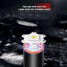 Lanterna LED com Pen Clip, Bateria de Lítio 10440, Zoom Retrátil, Lanterna Magnética, Carregamento Tipo-C, Outdoor Adventure, Novo - Image 2