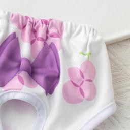 Fraldas laváveis para cães, Pet Absorvente Confortável, Calças Menstruais, Padrão dos desenhos animados, Fraldas de flor para a princesa Puppy, 1pc - Image 4
